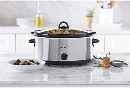 7 Quart Oval Manual Slow Cooker – Stainless Steel - Curated Catalog C2