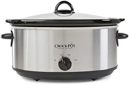 7 Quart Oval Manual Slow Cooker – Stainless Steel - Curated Catalog C2