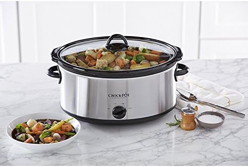 7 Quart Oval Manual Slow Cooker – Stainless Steel - Curated Catalog C2