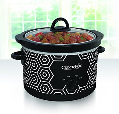 4.5 Quart Portable Slow Cooker – Black & White - Curated Catalog A8