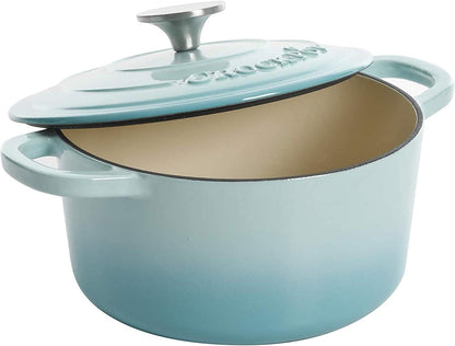 3 Quart Enameled Cast Iron Dutch Oven – Aqua - Curated Catalog D3