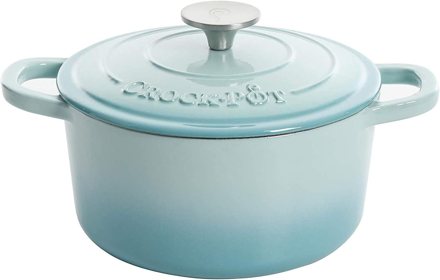 3 Quart Enameled Cast Iron Dutch Oven – Aqua - Curated Catalog N2