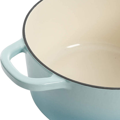 3 Quart Enameled Cast Iron Dutch Oven – Aqua - Curated Catalog N2