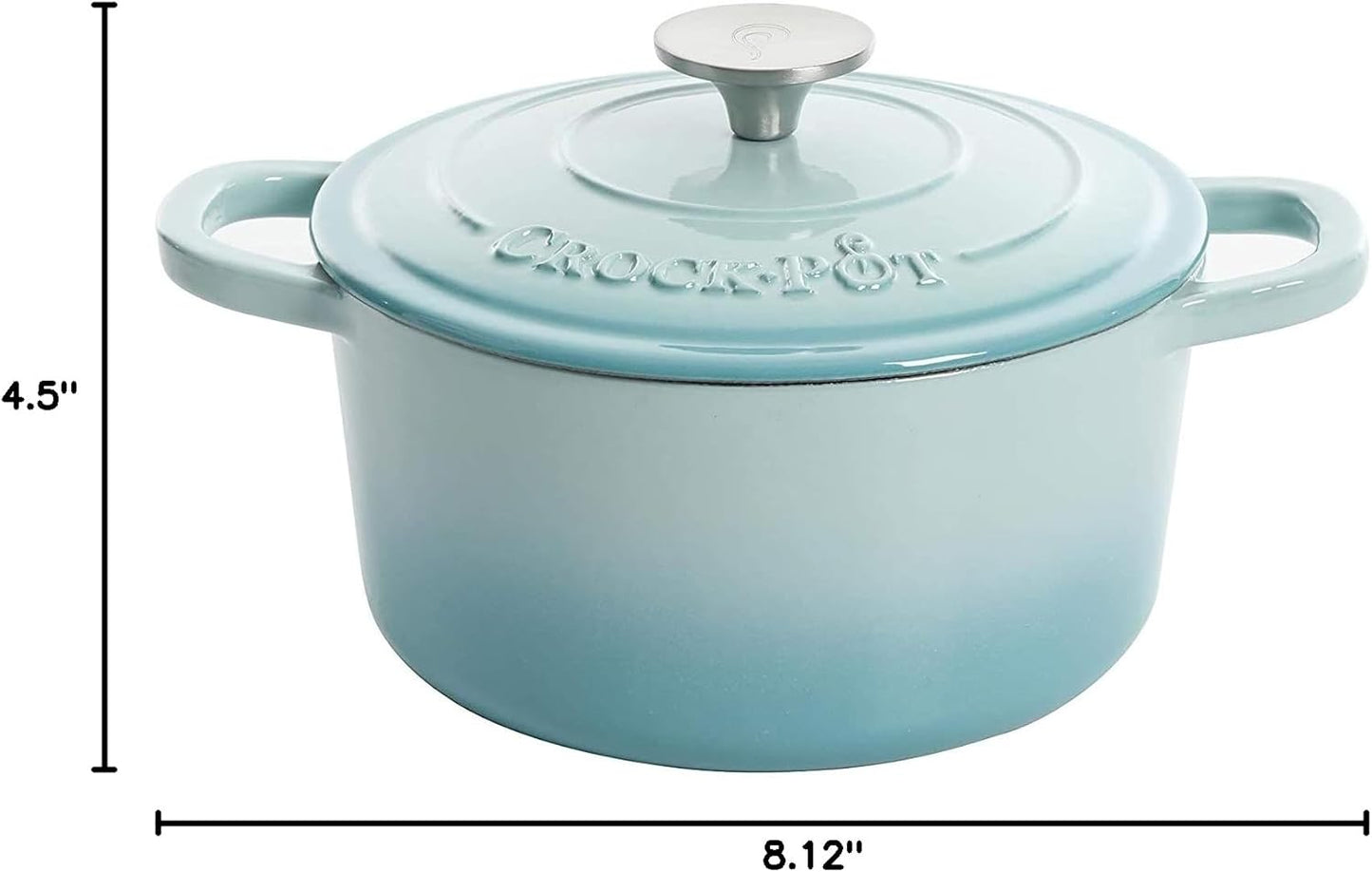3 Quart Enameled Cast Iron Dutch Oven – Aqua - Curated Catalog D3