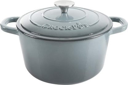 3 Quart Enameled Cast Iron Dutch Oven – Aqua - Curated Catalog D3